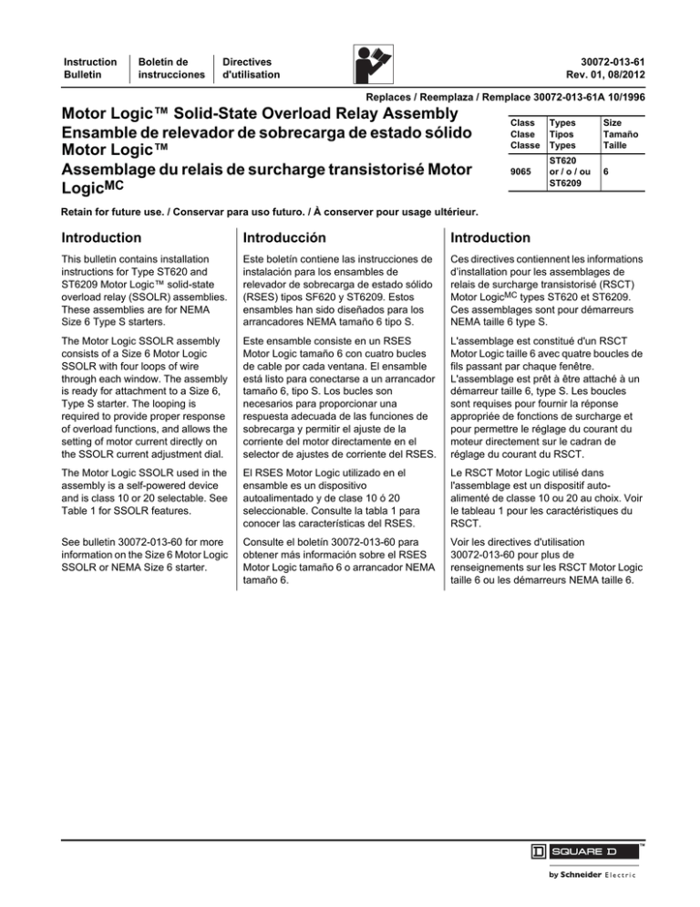 Motor Logic™ SolidState Overload Relay
