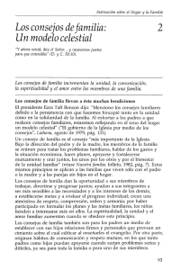 Los consejos de familia: Un modelo celestial