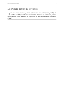 La primera patente de invención