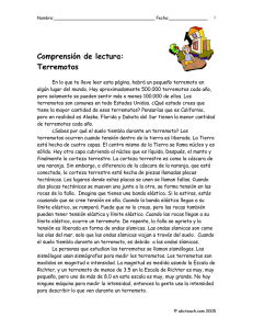 Terremotos: Comprensión Lectora y Preguntas (Primaria/Secundaria)
