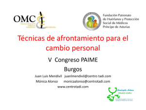 Taller. 4: Técnicas de afrontamiento para el cambio personal.