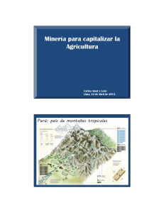 Minería para capitalizar la Agricultura