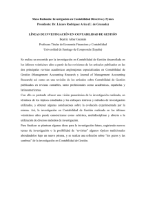 Mesa Redonda: Investigación en Contabilidad Directiva y Pymes
