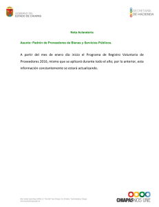 A partir del mes de enero dio inicio el Programa de Registro