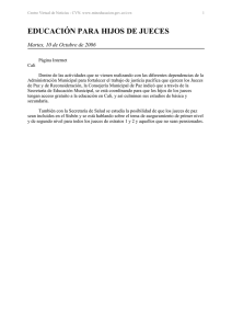 EDUCACIÓN PARA HIJOS DE JUECES