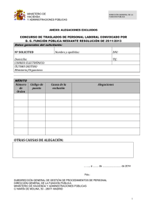 OTRAS CAUSAS DE ALEGACIÓN: