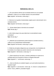 RESPUESTAS TEST Nº 1 1.- ¿Por qué podemos afirmar que