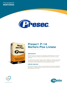 Presec® P-14 Mortero Piso Liviano