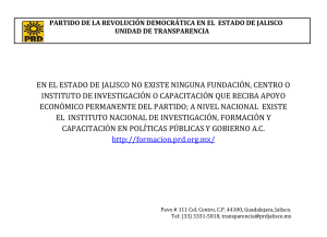 EN EL ESTADO DE JALISCO NO EXISTE NINGUNA FUNDACIÓN