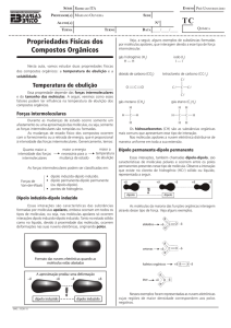 Propriedades Físicas dos Compostos Orgânicos