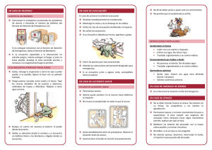Normas básicas de actuación en caso de emergencias