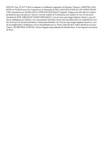EDICTO. Exp. N° 02773-2016 se dispone se Notifique lo siguiente