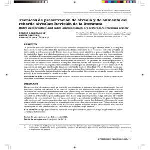 Técnicas de preservación de alveolo y de aumento del reborde