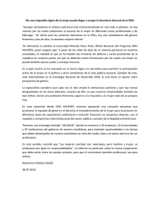 No creo imposible algún día la mujer pueda llegar a ocupar la