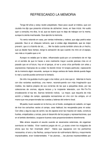 refrescando la memoria