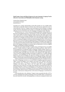 REVIEW OF LANGUAGE IN LANGUAGE TEACHER EDUCATION