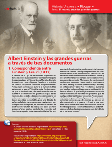 Albert Einstein y las grandes guerras a través de tres