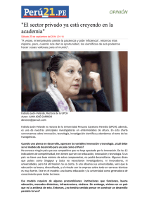 El sector privado ya está creyendo en la academia