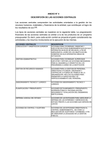 ANEXO N° 4 DESCRIPCIÒN DE LAS ACCIONES