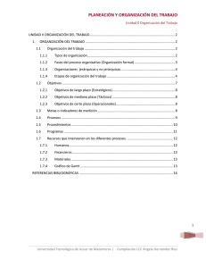 planeación y organización del trabajo