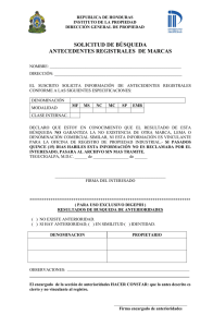 Búsqueda de Antecedentes Registrales
