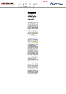 La probabilidad de ampliar la jornada laboral en el País Vasco es