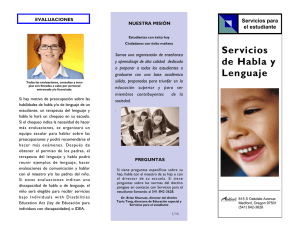 Servicios de Habla y Lenguaje