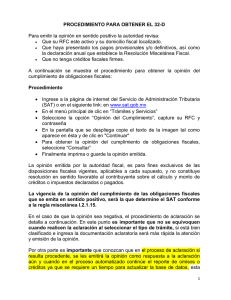 PROCEDIMIENTO PARA OBTENER EL 32