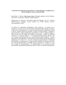 Evaluación de tratamientos pregerminativos y almacenamiento en