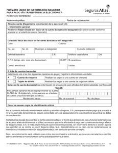 FORMATO ÚNICO DE INFORMACIÓN BANCARIA