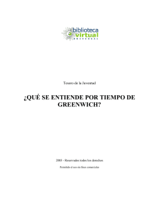 ¿QUÉ SE ENTIENDE POR TIEMPO DE GREENWICH?