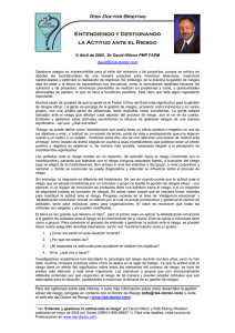 Entendiendo y Gestionando la Actitud ante el Riesgo