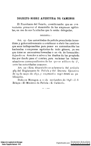 Decreta - Ley de la Mesta. Apertura de caminos