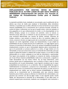 EMPLAZAMIENTO POR EDICTOS. ÉSTOS SE DEBEN PUBLICAR