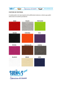 PANTONE DE TEXTURAS A continuación verá una muestra de las