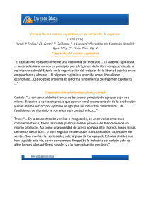 Desarrollo del sistema capitalista y concentración