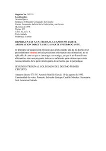 REPREGUNTAS A UN TESTIGO. CUANDO NO EXISTE
