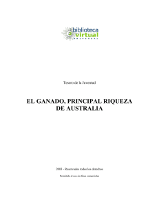 EL GANADO, PRINCIPAL RIQUEZA DE AUSTRALIA