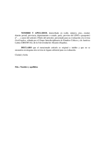 Declaración de Originalidad - Revista GeoGraphos