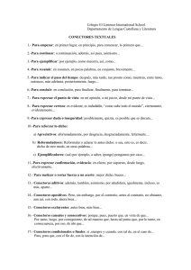 conectores textuales - El Limonar International School