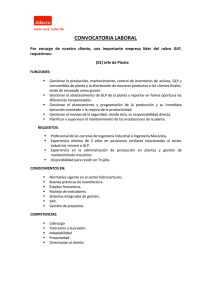 Jefe de Planta