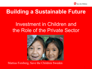 The role of the private sector