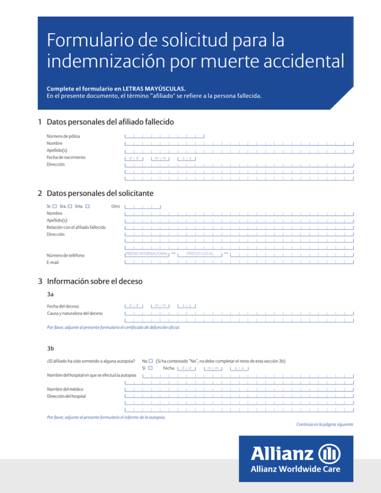 Formulario De Reembolso Allianz Worldwide Care 3596