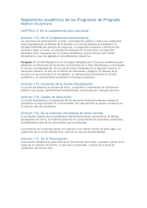 Capítulo III: de la competencia para sancionar.