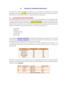 IV- MÉTODOS DE VALORACIÓN CUANTITATIVOS