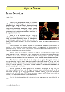 Isaac Newton - Cajón de Ciencias