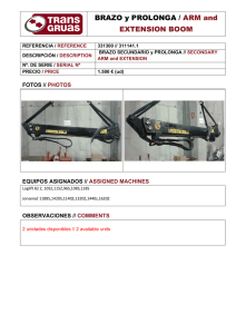 BRAZO y PROLONGA / ARM and EXTENSION BOOM