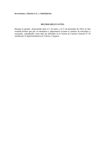 Hechos Relevantes - Superintendencia de Valores y Seguros