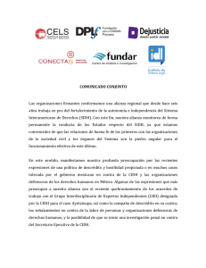 COMUNICADO CONJUNTO Las organizaciones firmantes