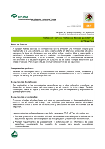 Profesional Técnico y Profesional Técnico-Bachiller* en